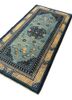pechino blue wool hand knotted Rug - FoldShot pechino blue wool hand knotted Rug - FoldShot