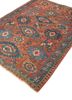 aalam red and orange wool hand knotted Rug - FoldShot