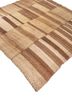 nayaab beige and brown wool flat weaves Rug - FoldShot nayaab beige and brown wool flat weaves Rug - FoldShot