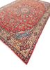 aalam red and orange wool hand knotted Rug - FoldShot aalam red and orange wool hand knotted Rug - FoldShot