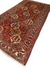 aalam red and orange wool hand knotted Rug - FoldShot aalam red and orange wool hand knotted Rug - FoldShot