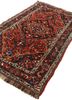 aalam red and orange wool hand knotted Rug - FoldShot