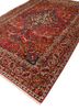 aalam red and orange wool hand knotted Rug - FoldShot aalam red and orange wool hand knotted Rug - FoldShot