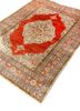 gulmarg red and orange silk hand knotted Rug - FoldShot