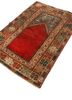 aalam red and orange wool hand knotted Rug - FoldShot aalam red and orange wool hand knotted Rug - FoldShot