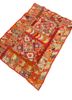 aalam red and orange wool hand knotted Rug - FoldShot aalam red and orange wool hand knotted Rug - FoldShot