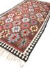 nayaab beige and brown wool flat weaves Rug - FoldShot