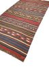 nayaab beige and brown wool flat weaves Rug - FoldShot nayaab beige and brown wool flat weaves Rug - FoldShot