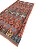 nayaab red and orange wool flat weaves Rug - FoldShot nayaab red and orange wool flat weaves Rug - FoldShot