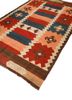 nayaab red and orange wool flat weaves Rug - FoldShot nayaab red and orange wool flat weaves Rug - FoldShot