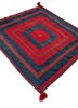 nayaab blue wool flat weaves Rug - FoldShot