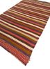nayaab pink and purple wool flat weaves Rug - FoldShot