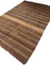 nayaab beige and brown wool flat weaves Rug - FoldShot nayaab beige and brown wool flat weaves Rug - FoldShot