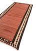nayaab beige and brown wool flat weaves Rug - FoldShot nayaab beige and brown wool flat weaves Rug - FoldShot