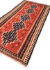 nayaab red and orange wool flat weaves Rug - FoldShot