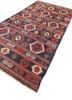 nayaab red and orange wool flat weaves Rug - FoldShot nayaab red and orange wool flat weaves Rug - FoldShot