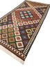 nayaab beige and brown wool flat weaves Rug - FoldShot