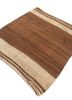 nayaab beige and brown wool flat weaves Rug - FoldShot nayaab beige and brown wool flat weaves Rug - FoldShot