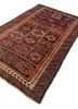 nayaab red and orange wool flat weaves Rug - FoldShot