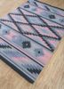 bedouin blue cotton flat weaves Rug - FoldShot