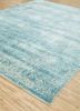 bespoke sile blue bamboo silk hand loom Rug - FoldShot bespoke sile blue bamboo silk hand loom Rug - FoldShot