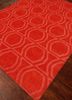tesoro red and orange wool hand loom Rug - FoldShot
