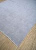 manifest grey and black wool and silk hand knotted Rug - FoldShot