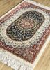 gulmarg red and orange silk hand knotted Rug - FoldShot