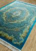 gulmarg blue silk hand knotted Rug - FoldShot gulmarg blue silk hand knotted Rug - FoldShot