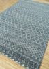 zuri grey and black wool hand knotted Rug - FoldShot