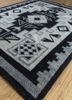 thyme grey and black wool hand knotted Rug - FoldShot