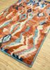erbe red and orange wool hand knotted Rug - FoldShot