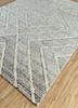 zuri grey and black wool hand knotted Rug - FoldShot