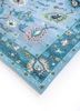 cyanna blue wool hand knotted Rug - FoldShot cyanna blue wool hand knotted Rug - FoldShot