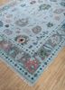 cyanna blue wool hand knotted Rug - FoldShot
