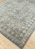 far east grey and black wool and silk hand knotted Rug - FoldShot far east grey and black wool and silk hand knotted Rug - FoldShot