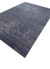 pansy blue wool and viscose hand knotted Rug - FoldShot
