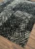 free verse by kavi grey and black wool and silk hand knotted Rug - FoldShot