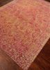 free verse by kavi red and orange wool and silk hand knotted Rug - FoldShot