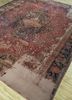 free verse by kavi red and orange wool and silk hand knotted Rug - FoldShot free verse by kavi red and orange wool and silk hand knotted Rug - FoldShot