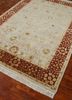 aurora ivory wool and silk hand knotted Rug - FoldShot aurora ivory wool and silk hand knotted Rug - FoldShot