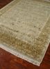 aurora ivory wool and silk hand knotted Rug - FoldShot