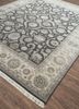 aurora grey and black wool and silk hand knotted Rug - FoldShot aurora grey and black wool and silk hand knotted Rug - FoldShot