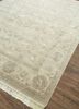 aurora ivory wool and silk hand knotted Rug - FoldShot