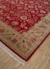 aurora red and orange wool and silk hand knotted Rug - FoldShot