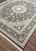 aurora grey and black wool and silk hand knotted Rug - FoldShot aurora grey and black wool and silk hand knotted Rug - FoldShot