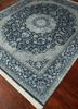 aurora blue wool and silk hand knotted Rug - FoldShot aurora blue wool and silk hand knotted Rug - FoldShot