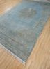 aurora blue wool and silk hand knotted Rug - FoldShot aurora blue wool and silk hand knotted Rug - FoldShot