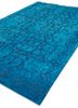 aurora blue wool and silk hand knotted Rug - FoldShot aurora blue wool and silk hand knotted Rug - FoldShot