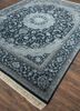 aurora blue wool and silk hand knotted Rug - FoldShot aurora blue wool and silk hand knotted Rug - FoldShot